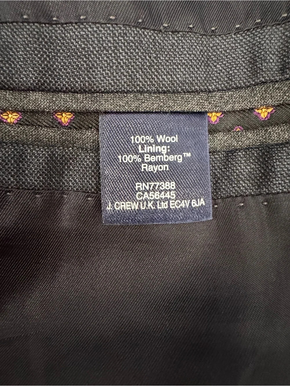 J Crew Ludlow Tollegno 1900 Wool Jacket 38S Navy Blue Sport Coat Blazer Suit